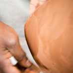 Magdalene Odundo in her studio in Farnham 2016